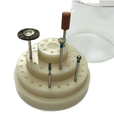 Meta-305 BesQual Dental Lab Bur Block Round HP Shank 3 Steps 48-Hole with Cover