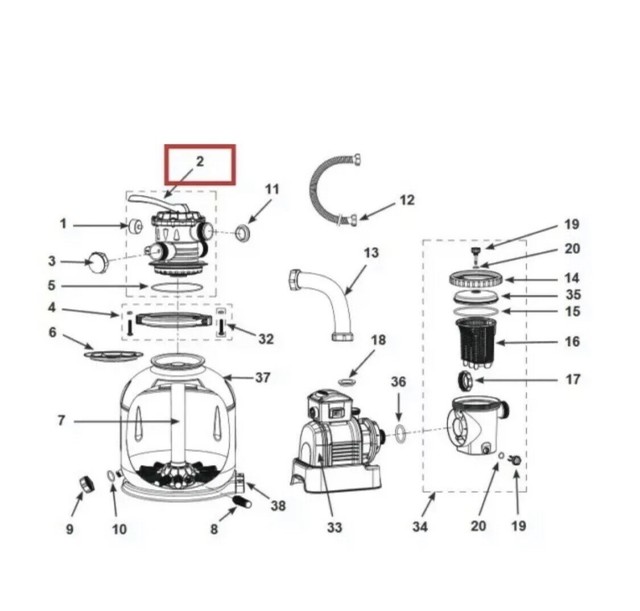 Sf80110 11378 Intex 6way Valve Part for Sand Filter for sale online eBay