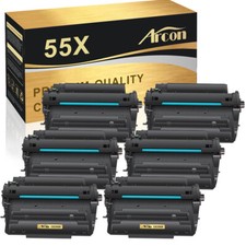 6 Pack 55X CE255X High Yield Toner Cartridge For HP LaserJet P3015n P3015x P3016