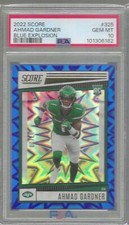 AHMAD SAUCE GARDNER 2022 PANINI SCORE BLUE EXPLOSION RC #D 7/20 PSA 10 GEM POP 5