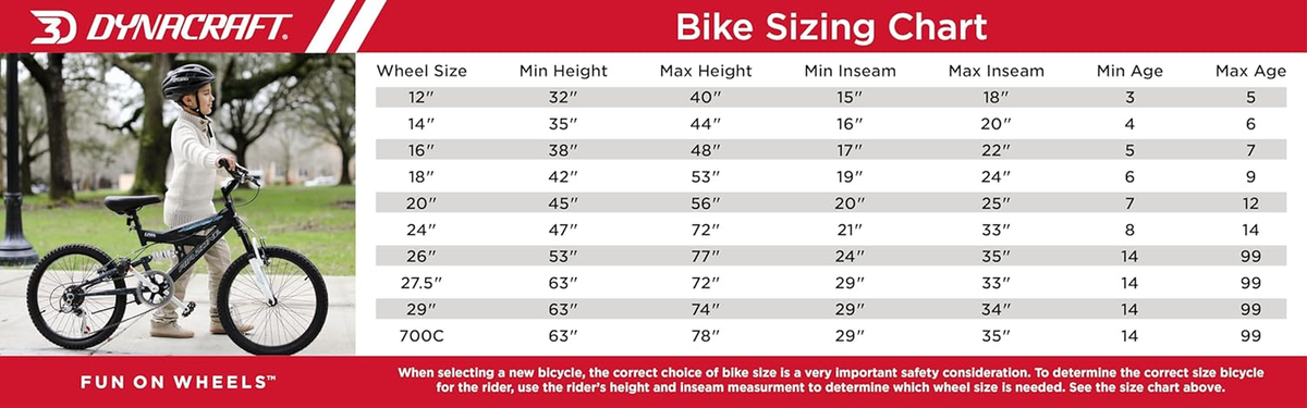 Bmx Bike Mountain Bike Sizing Chart Measure What Height Is A
