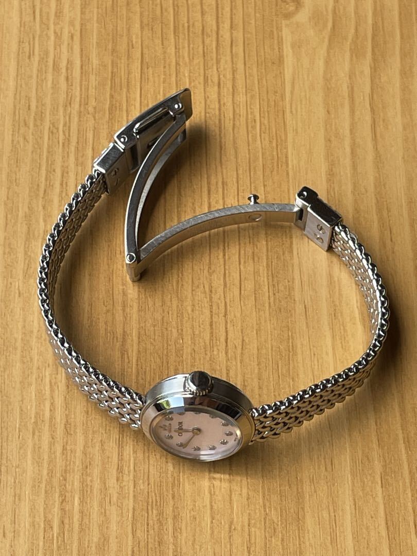 【美品】SEIKO CREDOR 5A70-0BP0 Seiko Credor 1E70-0Bp0 Analog Women 11P Diamond Pink Shell