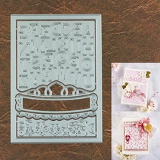 One of a Kind Banner Background w Alphabet Cutting & Embossing Dies - Flowers