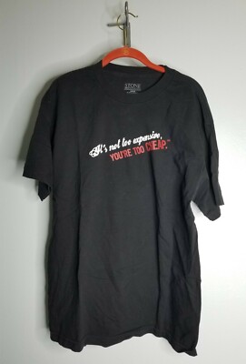 Mens L ARROGANT BASTARD ALE Logo Beer T Shirt You're Too Cheap Double Sided 