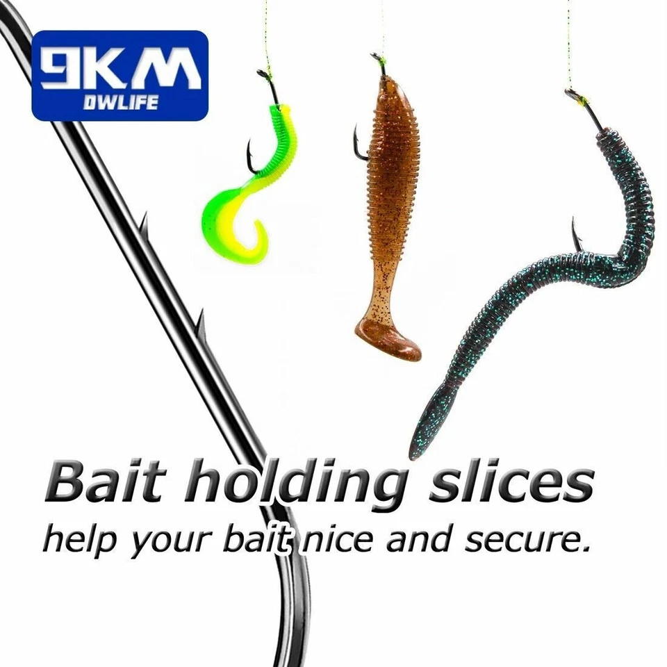 50~200Pcs Baitholder Hooks Fishing Hook Bait Hook Offset Circle Hook 17mm~51.3mm - Image 3 of 4