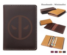 Deadpool Men Genuine Leather Novelty Money Wallet Mini Slim Credit Card Holder