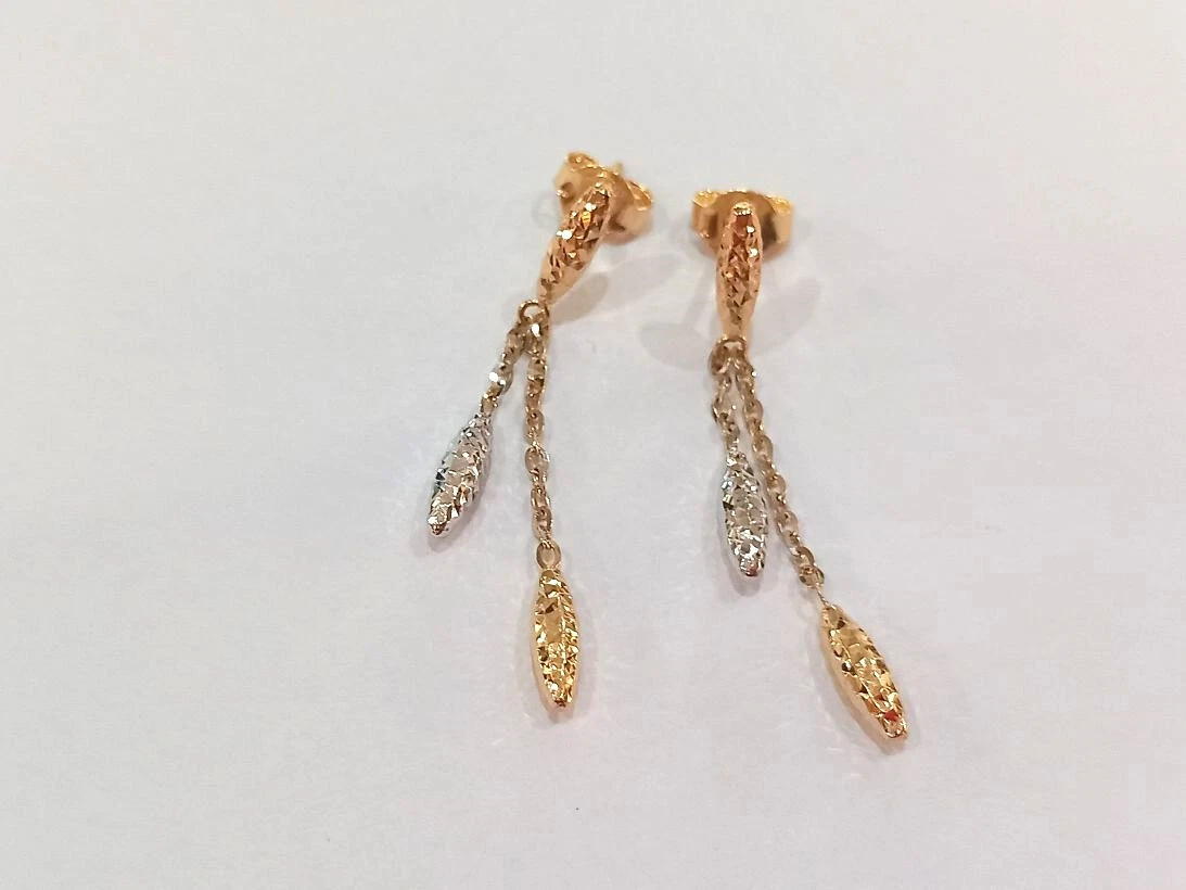 SILVEGO Orecchini In Oro Giallo 14K (585) Con Zirconi – Modello QRGE171, 40 Mm, 2,6 G, Regalo In Scatolina