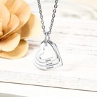 Personalised 2 3 4 5 Heart Love Pendant Engraved Name Necklace Silver Plated