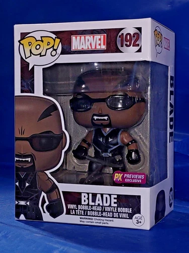 FIGURA DE VINILO EXCLUSIVA BLADE FUNKO POP DE MAFVEL PREVIEWS #192 CASI COMO NUEVA