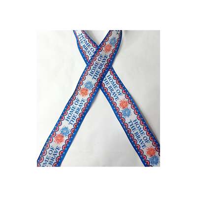 Home of Brave Ribbon, Patriotic, Red/Wht/Bl, Digital Print, Wired, 2.5 ...