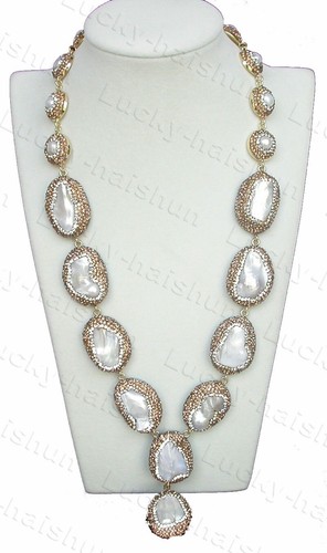 Collana Di Perle Barocche E Tahitiane In Oro Giallo 18 Carati, Bianco, Grigio E Oro In Vendita Su Italia - Foto 8