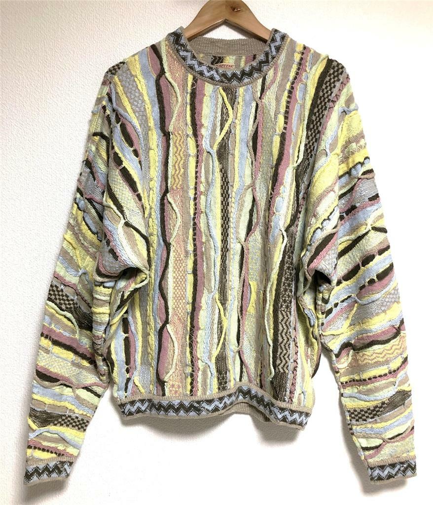 KAPITAL 7G knit Gaudy crew sweater yellow brand new | eBay