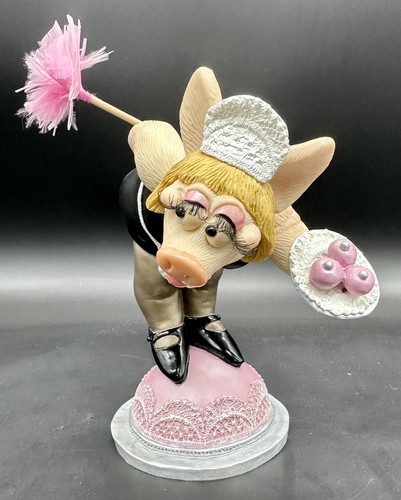 Piggin Tickle Your Fancy by David Corbridge, 2003 Figurine, Maid, Feather Duster - Picture 3 of 9