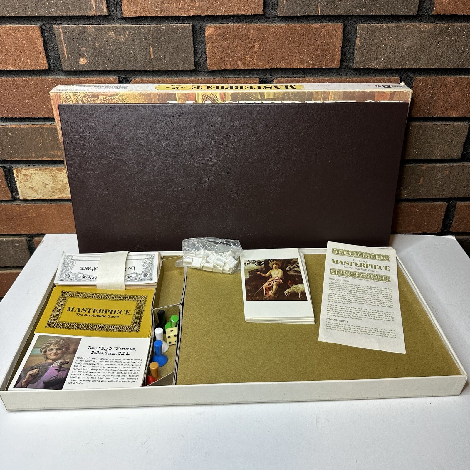 Vintage 1970 Masterpiece The Art Auction Board Game Parker Bros ~ COMPLETE!