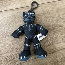 Marvel Avengers Plush Black Panther Key Chain Book Bag Clip Wakanda Forever