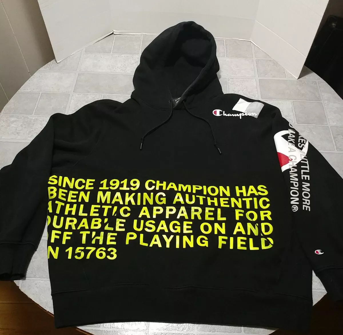 Champion Sweatshirt The Label Black Super Fleece 2.0 SZ 2XL XXL | eBay