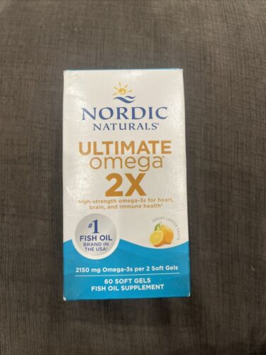 A Nordic Naturals Ultimate Omega Fish Oil 2X Lemon 2150 mg 60 Softgels 1/27