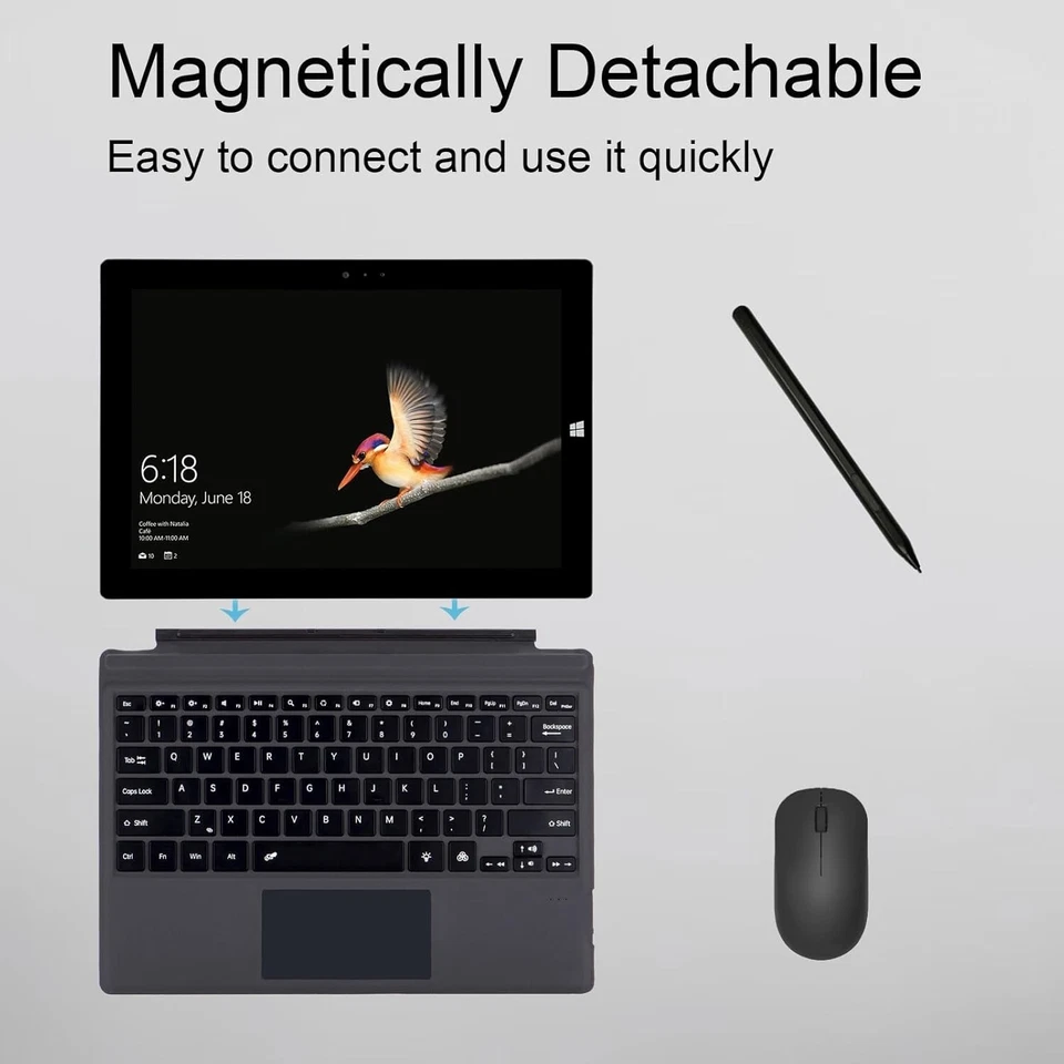 Type Cover for Microsoft Surface Pro 7+/ Pro 7 / Pro 6 / Pro 5 / Pro 4 / Pro 3，S - Image 2 of 4