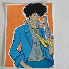 6x8 Inch Acrylic Painting On Watercolor Paper Original Pop Art Title Cowboy A1