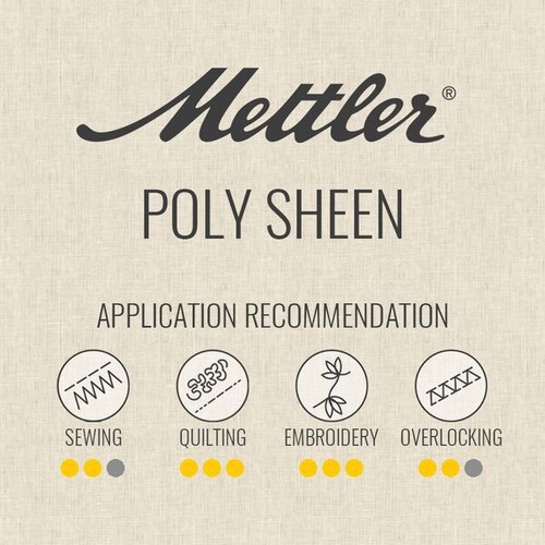 Mettler POLY SHEEN 100% Trilobal Polyester Machine Embroidery Thread 875yd Spool - Picture 2 of 28