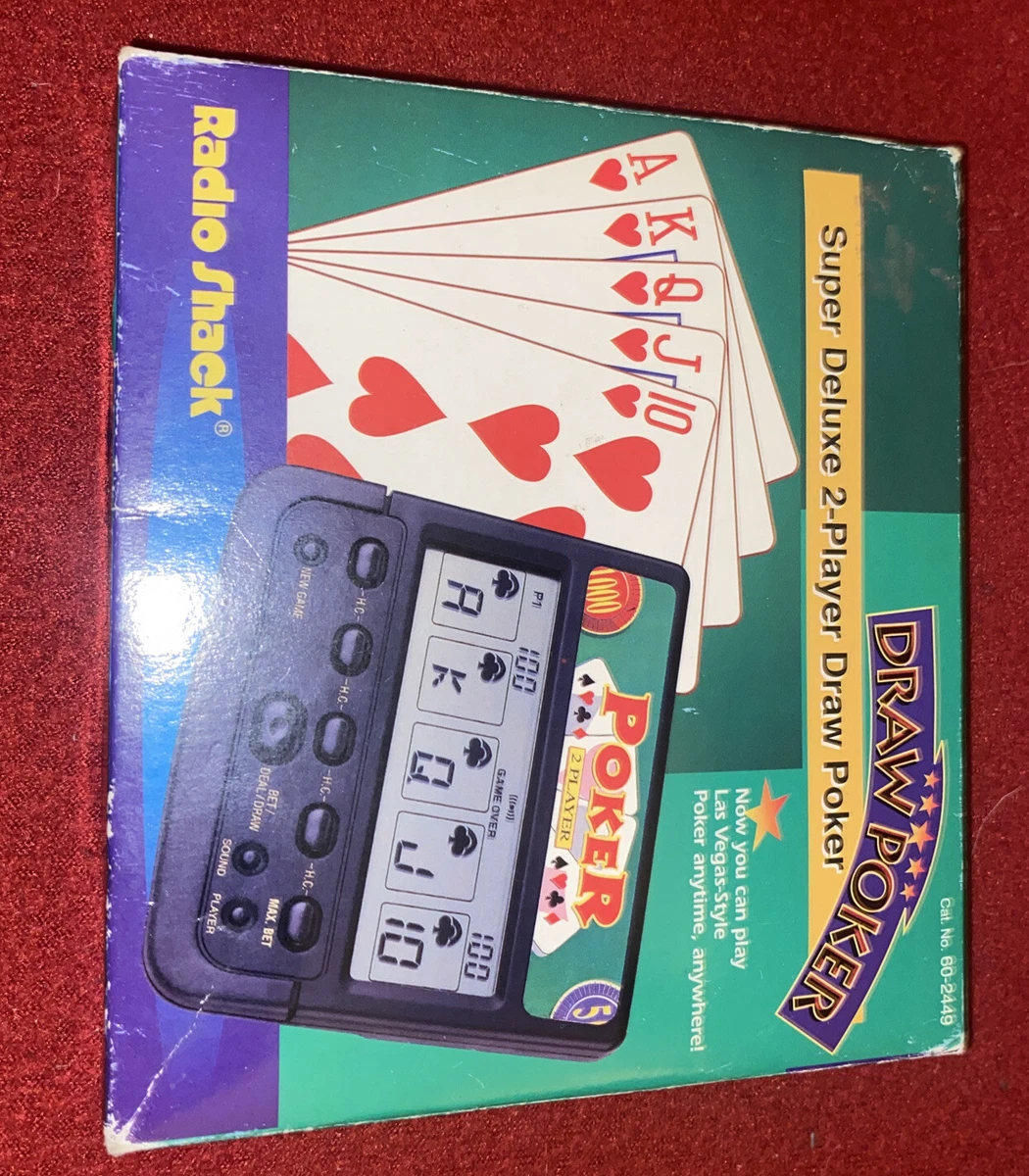 RadioShack Super Deluxe 2 Player Draw Poker Electronic Handheld Game  60-2449 for sale online