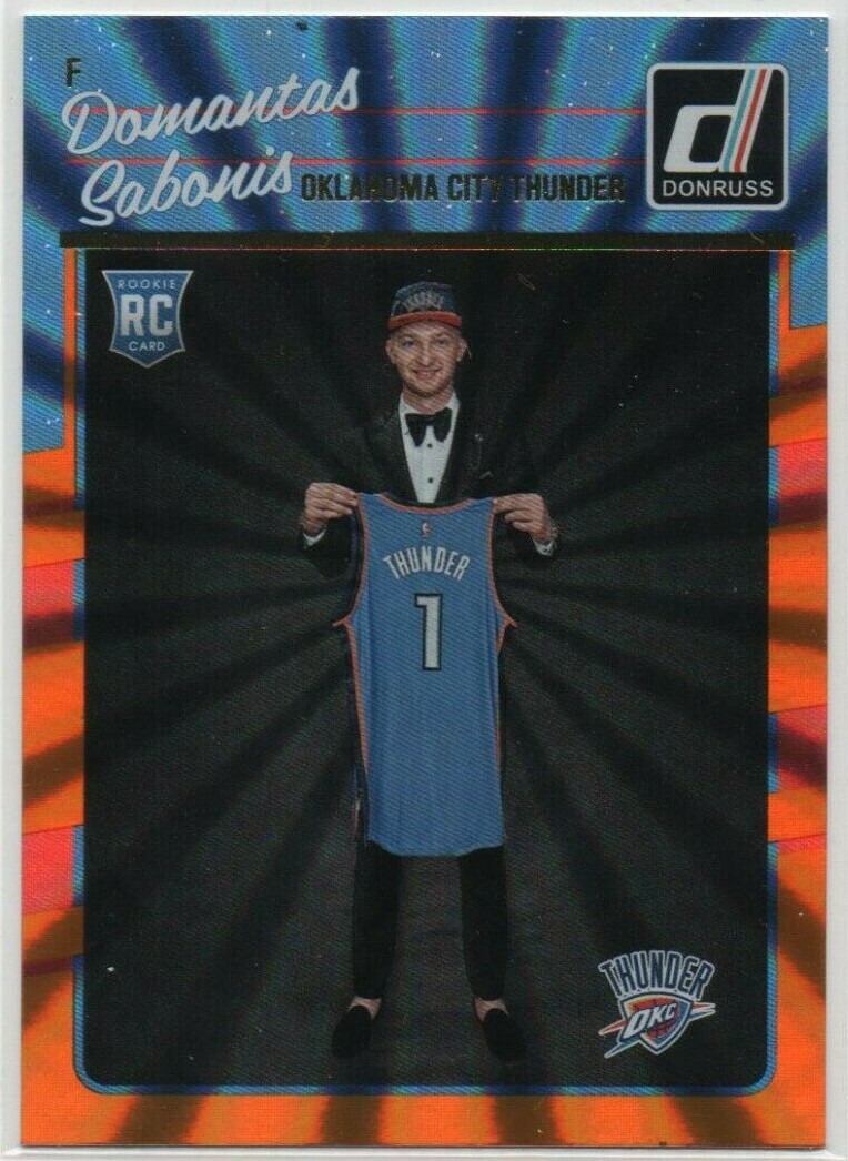 Domantas Sabonis 2016-17 PANINI DONRUSS BASKETBALL Green Yellow Laser RC #161