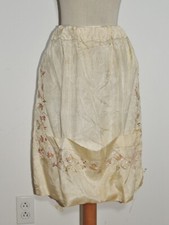 Edwardian Hand Embroidered Silk Dressy Apron