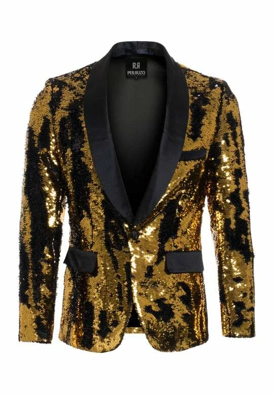 Gold Sequin Blazer In Men's Coats & Jackets for sale | eBay