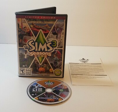 Sims 3: Seasons PC DVD-Rom 2012 Windows Mac Expansion Pack Addon Limited Edition