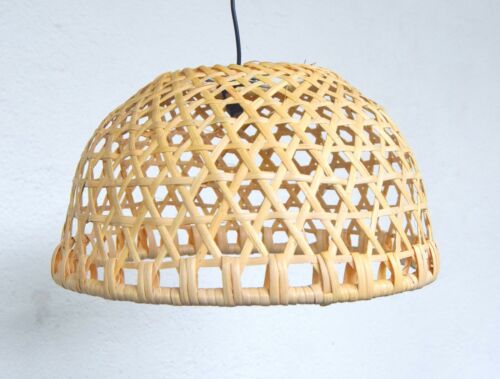 Cane Woven Wicker Pendant  Light Chandelier lampshade Handmade Free Shipping New - 第 1/6 張圖片