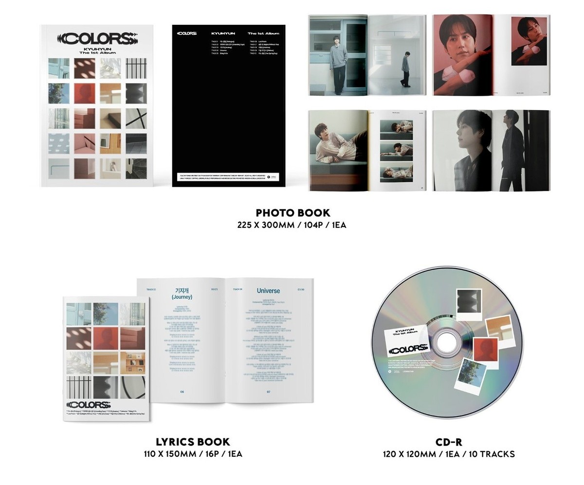 KYUHYUN SUPER JUNIOR 1st Album COLORS Photobook Ver CD+Book+P.Card