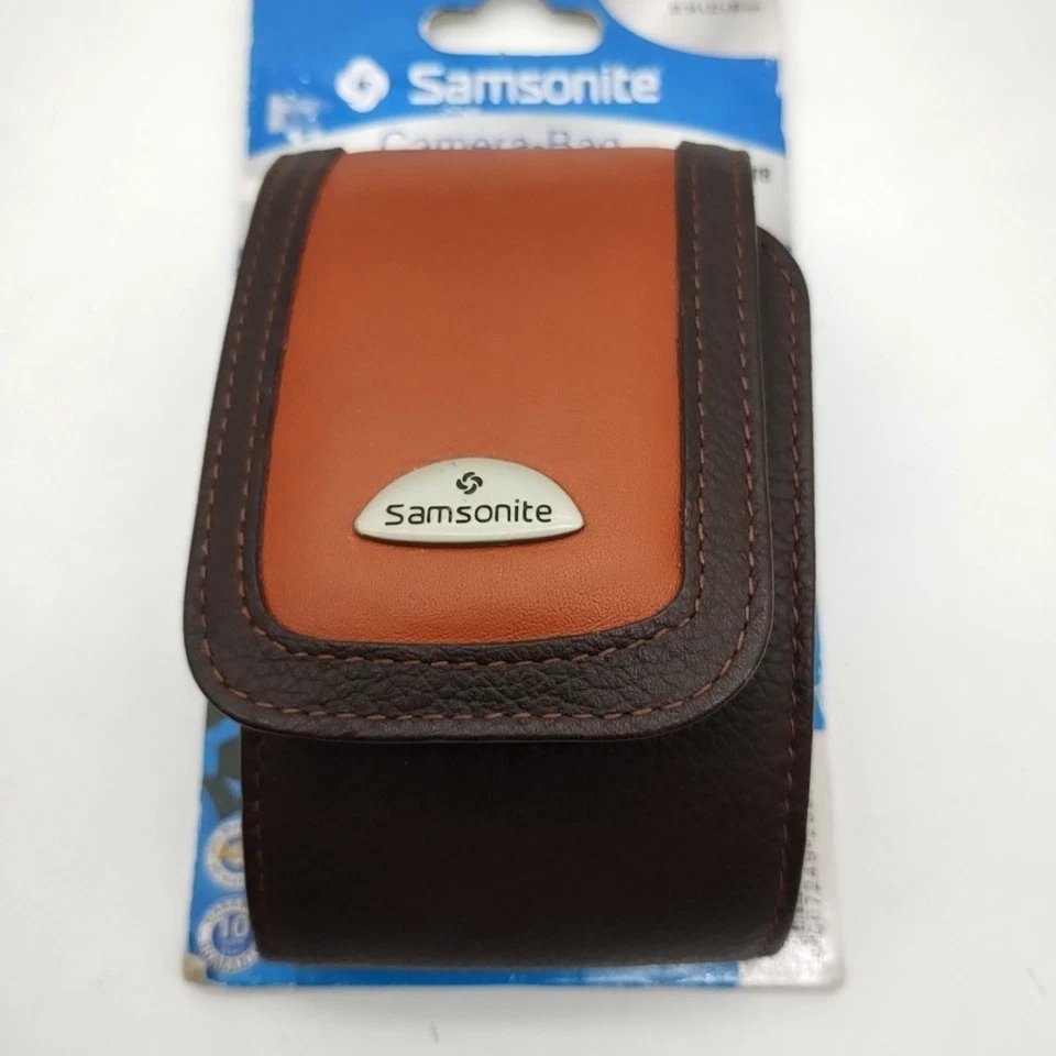 Samsonite Camera Bag Small Leather Brown Photo 44 Makemo Canon Ixus Hama Case  - Image 3 of 4