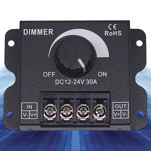 LED Dimmer 12V 24V DC 30A Metallgehäuse Streifen LED-Streifen PWM Regler Licht