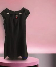 Vince Camuto Black Dress Size 12 Fit & Flare Cut Outs Special Occasion Cocktail 