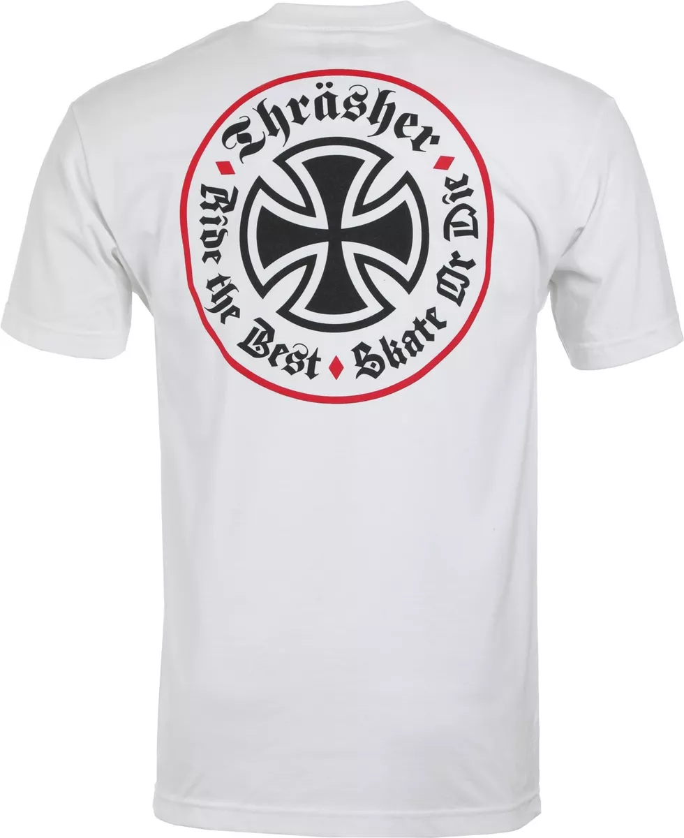 Thrasher x Independent Oath Mens T Shirt White eBay