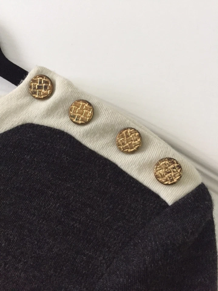 Vestido suéter vintage Miss O by Oscar de la Renta gris gris blanco ribete 4 CHANEL Foto 3 de 4