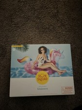 Sun Squad Pink Unicorn Pool Swim XL Inflatable Tube Float 76.5" x 33" Q2