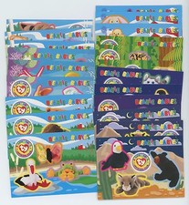 Lot of 21 Different Beanie Babies Sticker Cards - Ty Beanie Babies Official Club