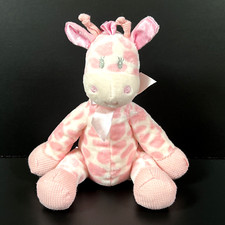 Jingles Pink Giraffe Plush Baby Rattle Toy 9" First And Main Stuffed Animal