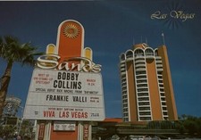 Vintage Las Vegas Nevada Postcard Sands Hotel Casino Frankie Valli Bobby Collins