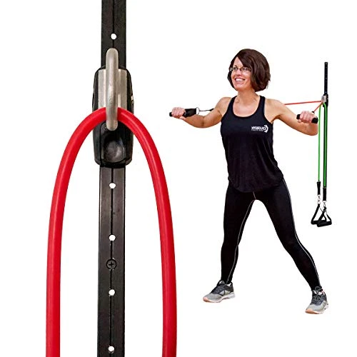 Myosource Space Saver Gym Resistance Bands Exercise Equipment for at Black