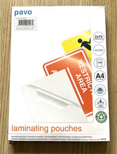 PAVO 2x75 Micron A4 Laminating Pouch (Pack of 100)