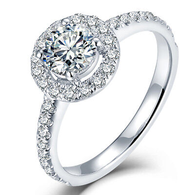 Forever Love Heart Shape 18K White Gold Engagement Genuine Ntural Diamond Ring Beyond jewelry 