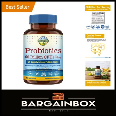Ultimate Probiotic Supplement - 60 Veg Capsules for Colon & Immune Health