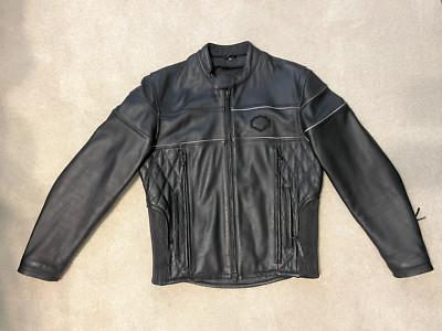 Harley-Davidson Men's Midway Distressed Leather Jacket, Black