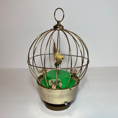 ▣ THE ZOO BAND 陶器 フィギュア オルゴール アンティーク Vtg Gorham Porcelain Mockingbird Music Box Made in Japan Singing