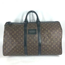 Louis Vuitton Monogram Waterproof Keepall Bandouliere 55 Brown Handbag  M41411 A