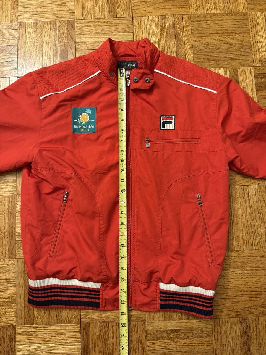 Fila Red BNP Paribas Open Tennis Full Zip Jacket Size XS Jacket