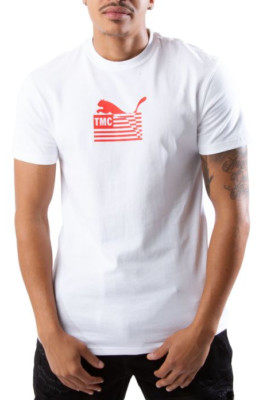 Puma x Nipsey Hussle TMC The Hustle Way T-Shirt White / Red Men s Size Large NEW