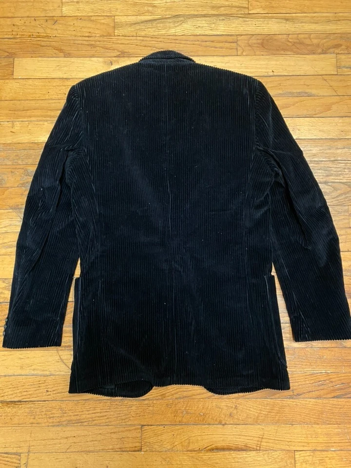 Blazer de pana negra vintage Nordstrom para hombre abrigo deportivo chaqueta 42R Foto 4 de 4